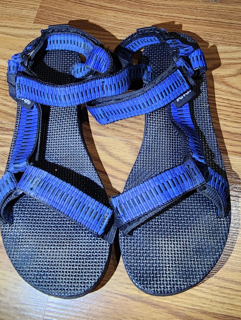 Vtg Teva Sport Sandals Pepsi Branding Blue Black Casual Hiking Sandals Promo *